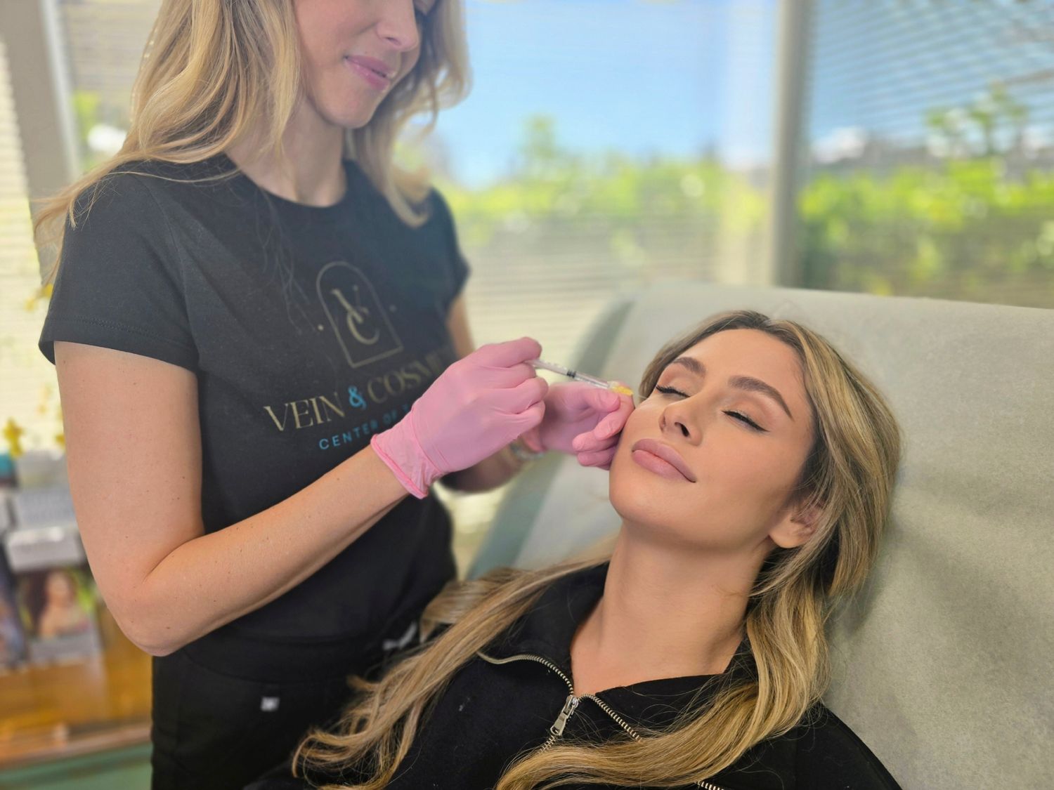 Tear Trough Filler procedure with marked areas for focus.