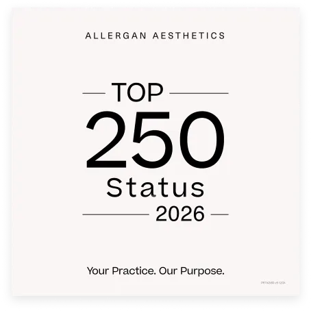 Vein & Cosmetic Center are Top 250 Status 2026 by Allergan Aesthetics