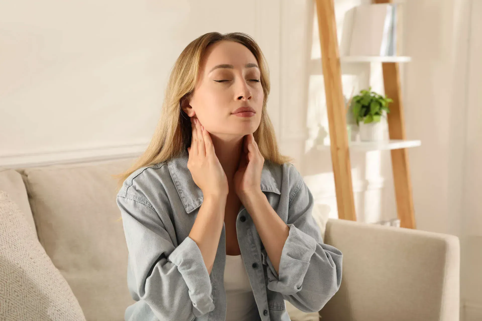 Woman with jaw pain relief after Botox TMJ treatment in Tampa Bay