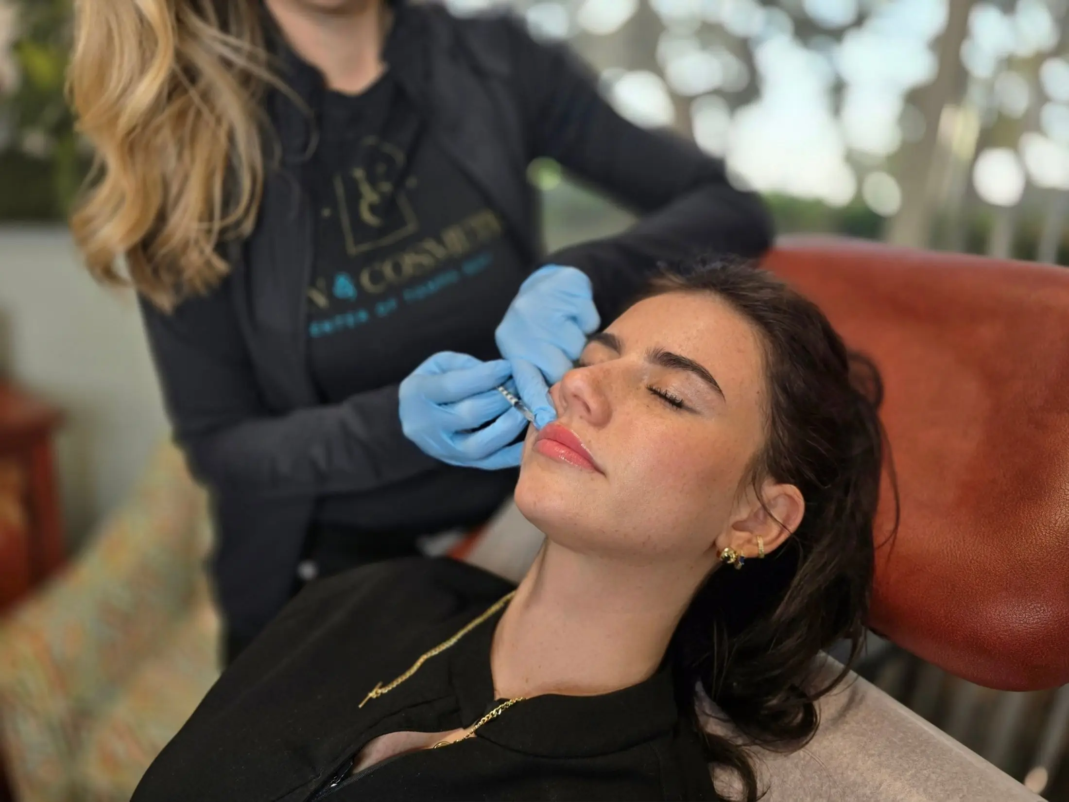 Juvederm dermal filler injection being administered at Vein & Cosmetic Center