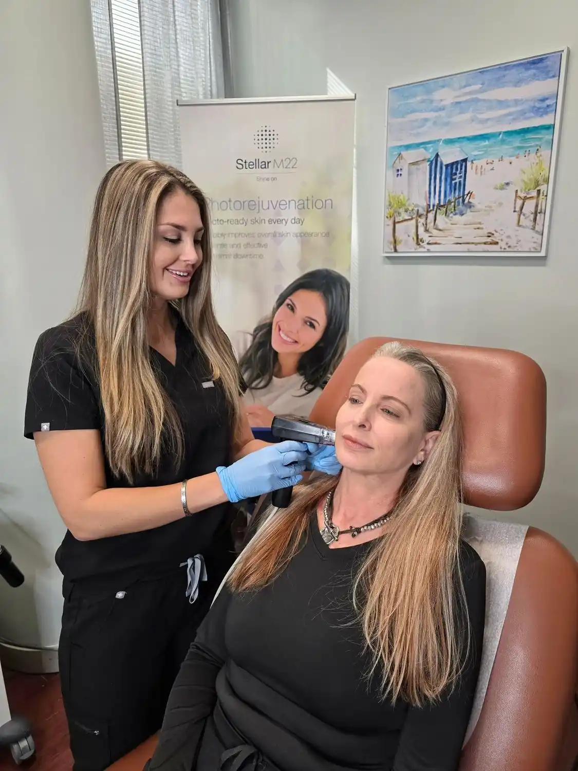 Morpheus8 fractional RF microneedling device used for skin tightening and contouring