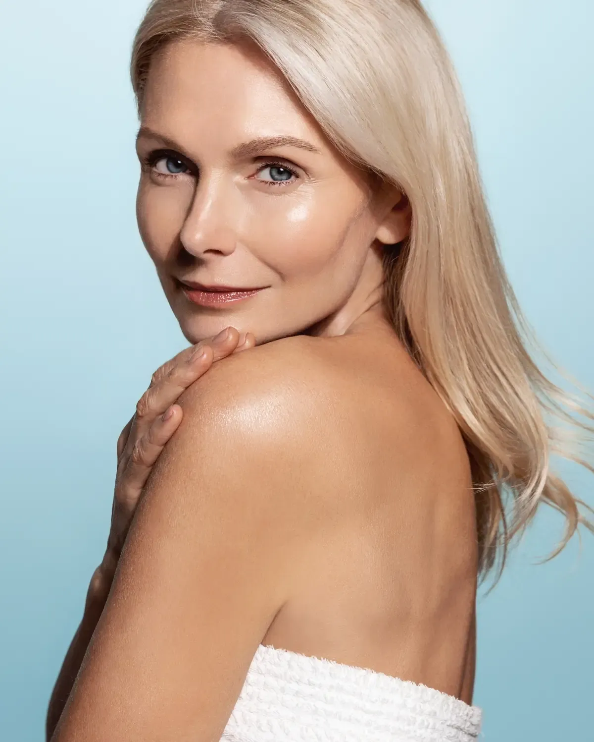 Woman with dramatically improved skin texture after HELIX CO2 laser resurfacing in Tampa
