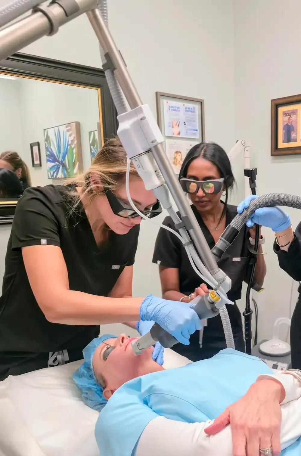 HELIX Fusion CO2 Skin Resurfacing & Tightening on patient's skin