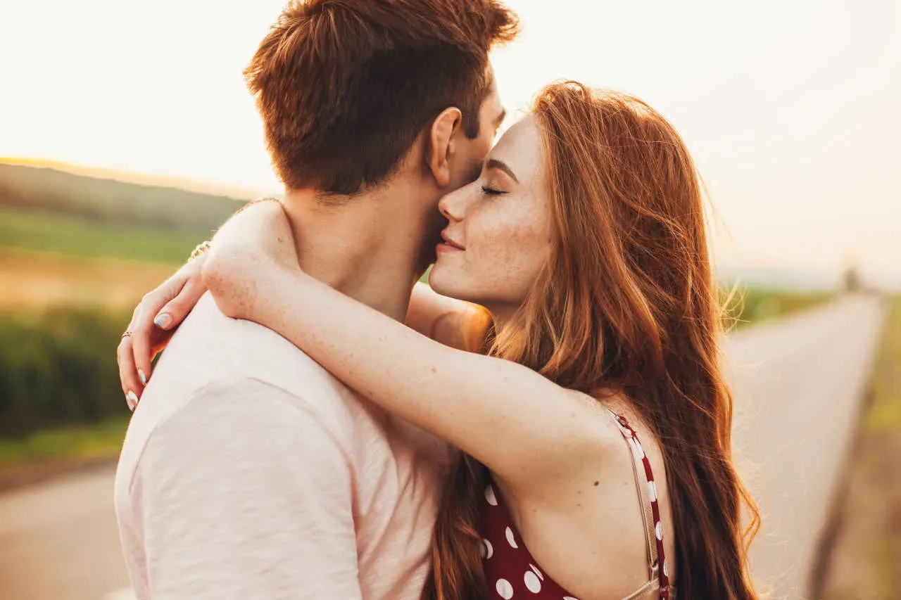 Youthful couple outdoors