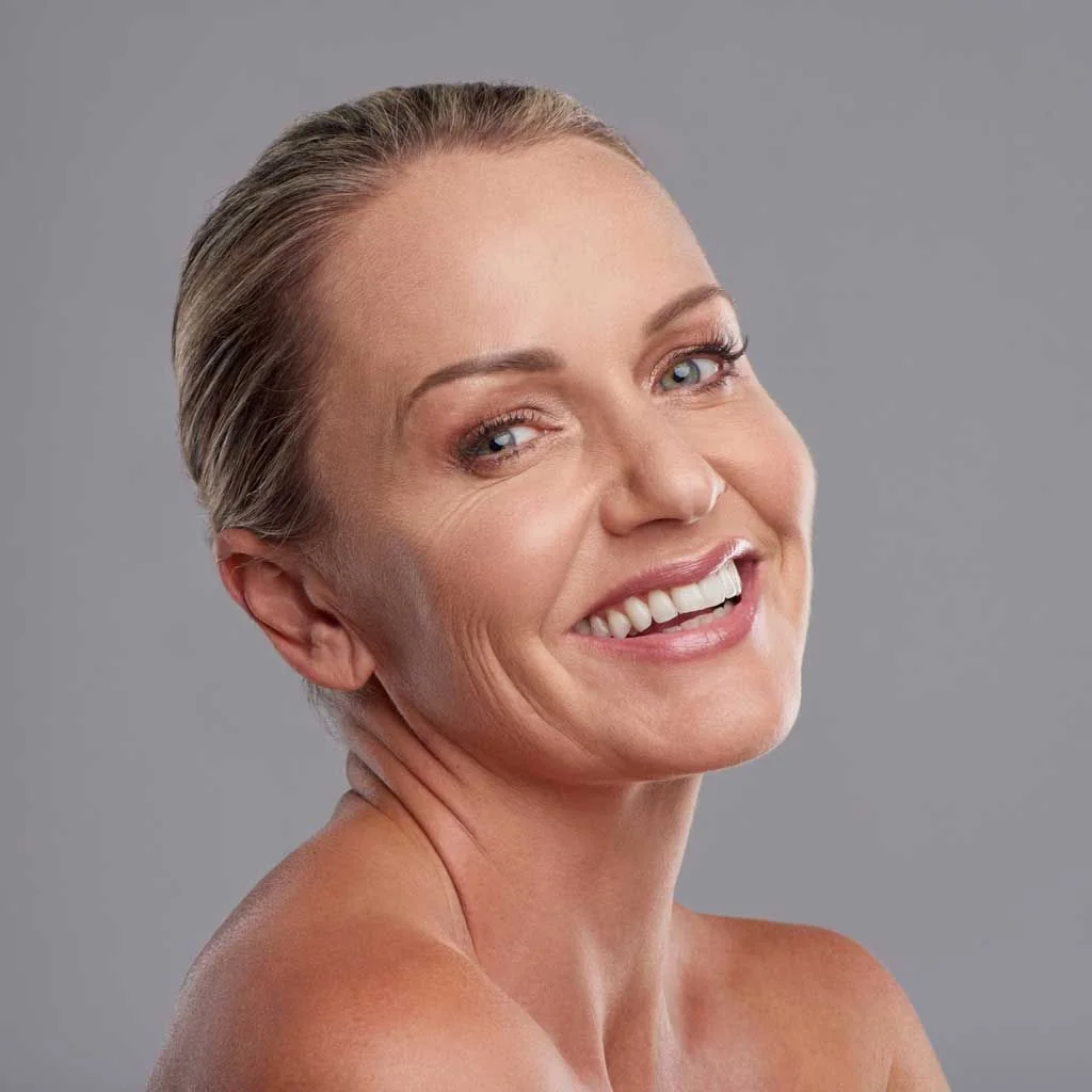 mature woman smiling