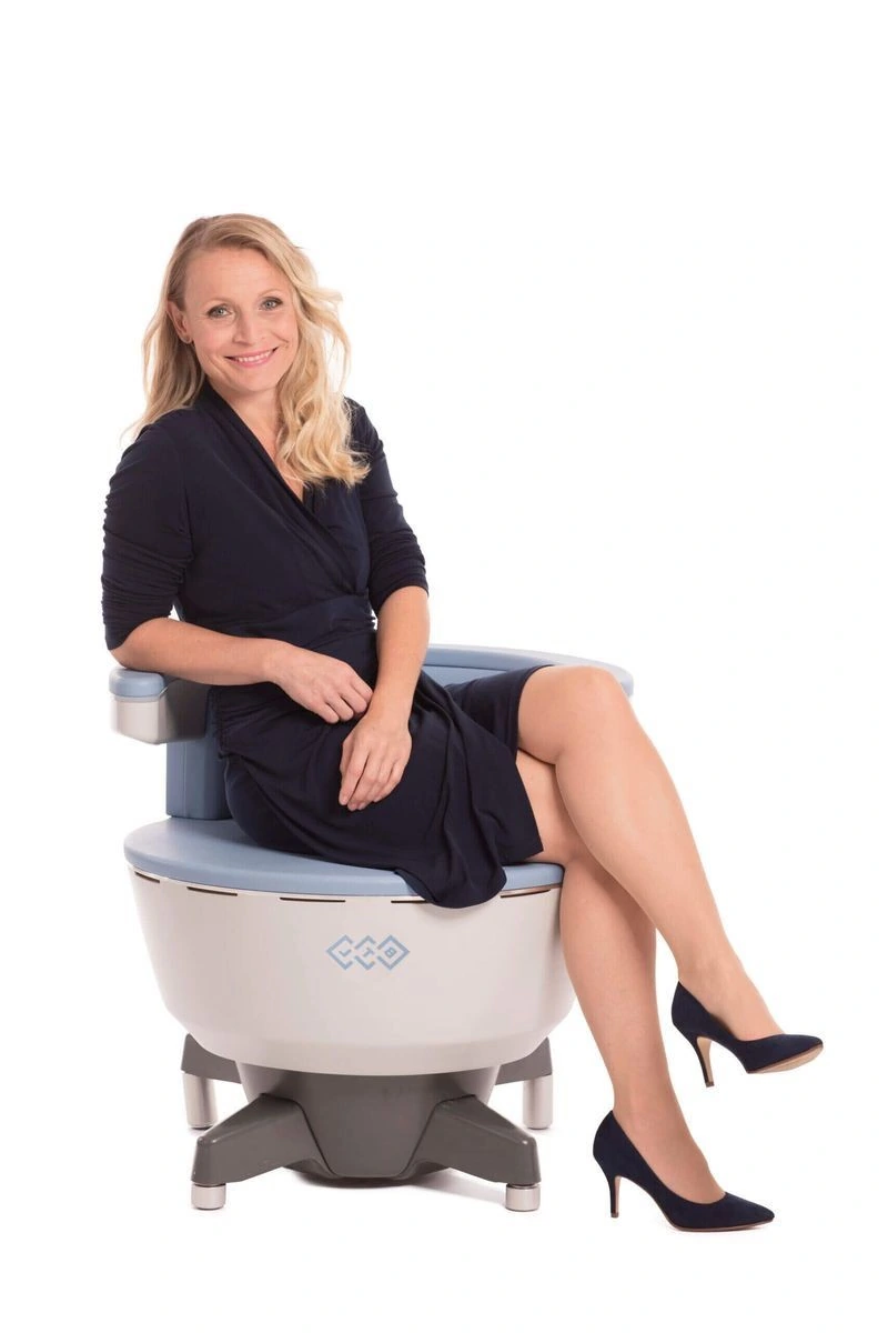 mature woman on Emsella chair