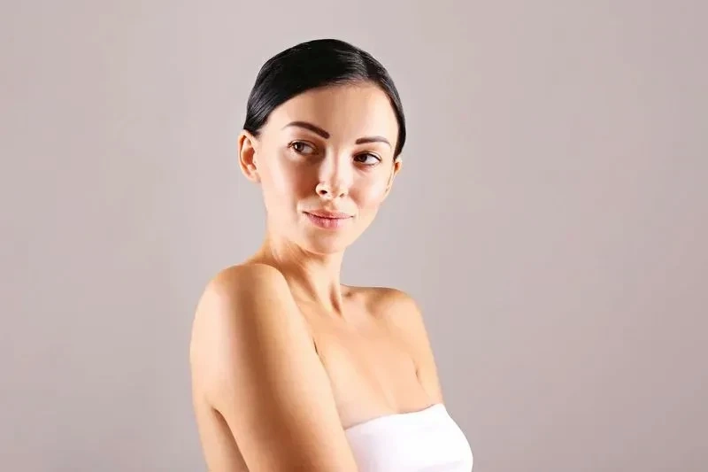 woman with slender chin and jawline after InMode Evoke treatment