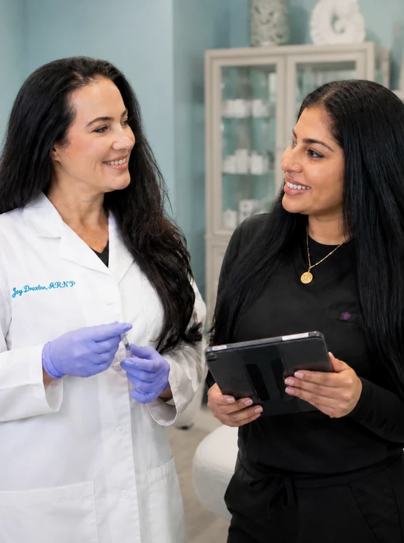 Joy Drexler, BHRT specialist with assistant Daisy Soto of Vein & Cosmetic Center of Tampa Bay