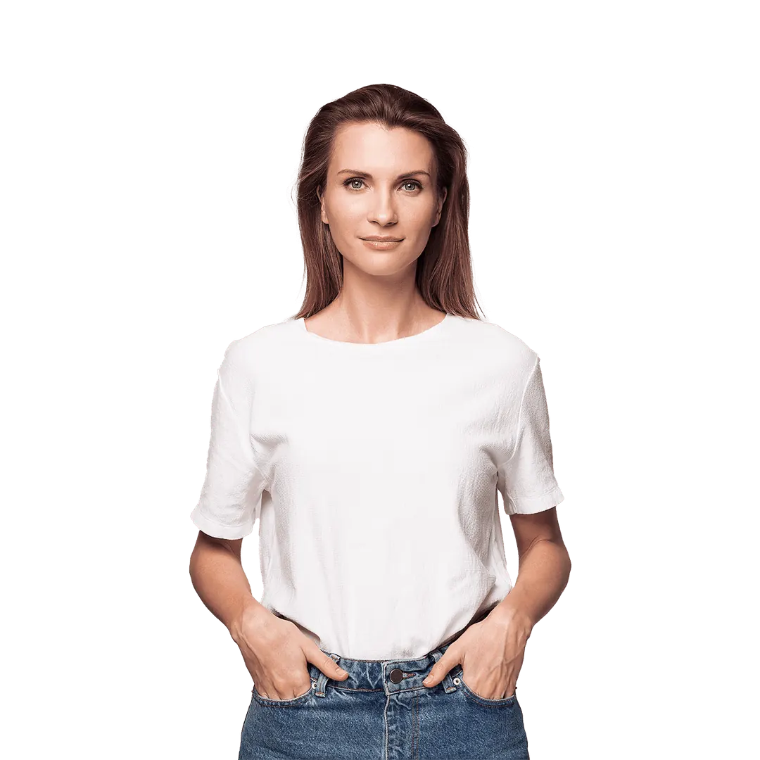 Healthy middle-aged woman