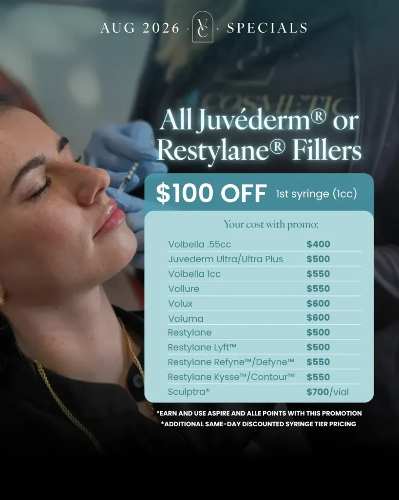 August Special: $100 Off Your First Filler Syringe. This Month Only.
